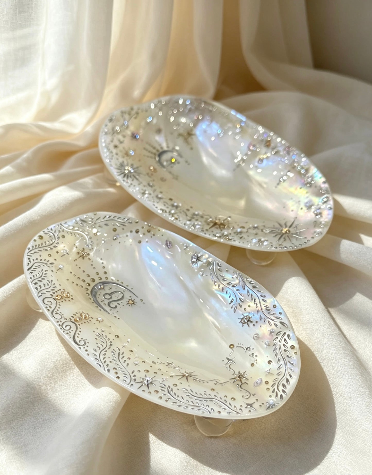 Handmade Seashell Jewelry Tray for Rings, Necklaces, Jewelry Plate Customized