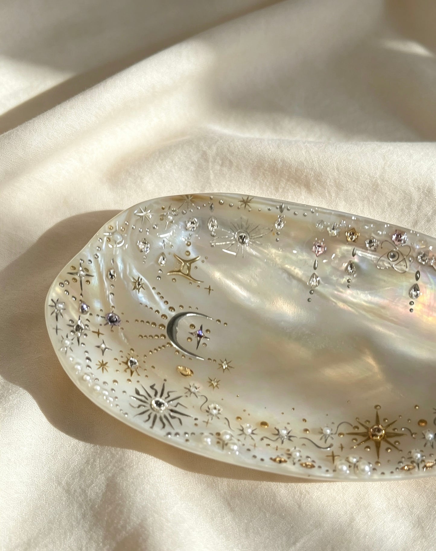 Handmade Seashell Jewelry Tray for Rings, Necklaces,  Jewelry Plate Customized