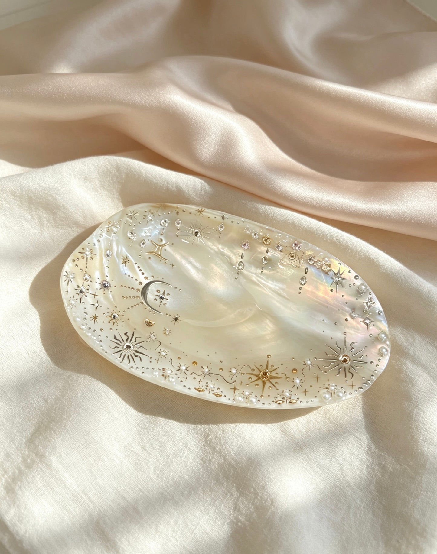 Handmade Seashell Jewelry Tray for Rings, Necklaces,  Jewelry Plate Customized